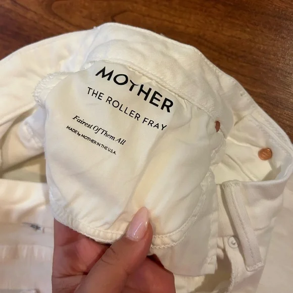 Mother Jeans The Roller Fray White NWT size 29 - Picture 5 of 8